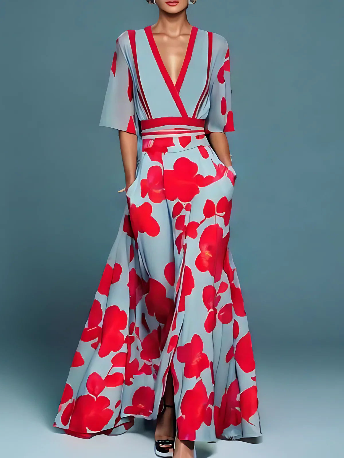 Laure | Elegant Blomstret Kjole