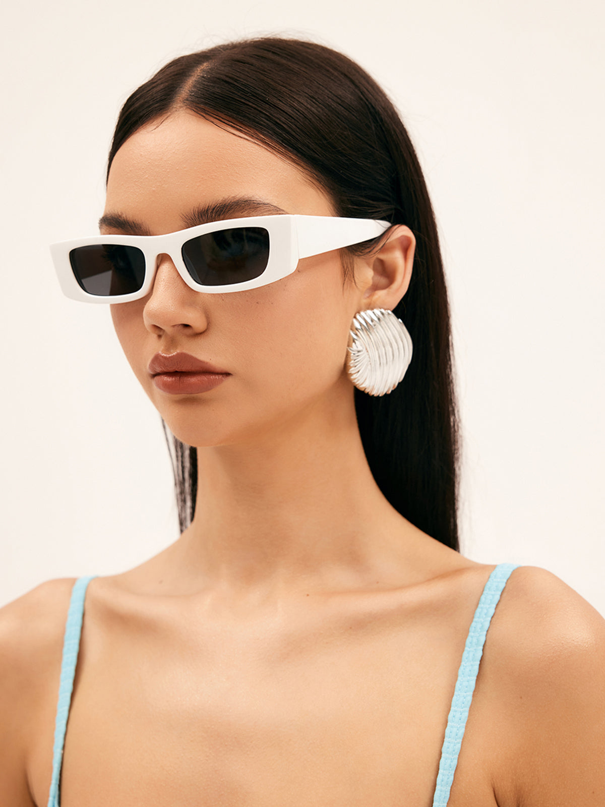 Cleo - Hvid stilfuld solbrille