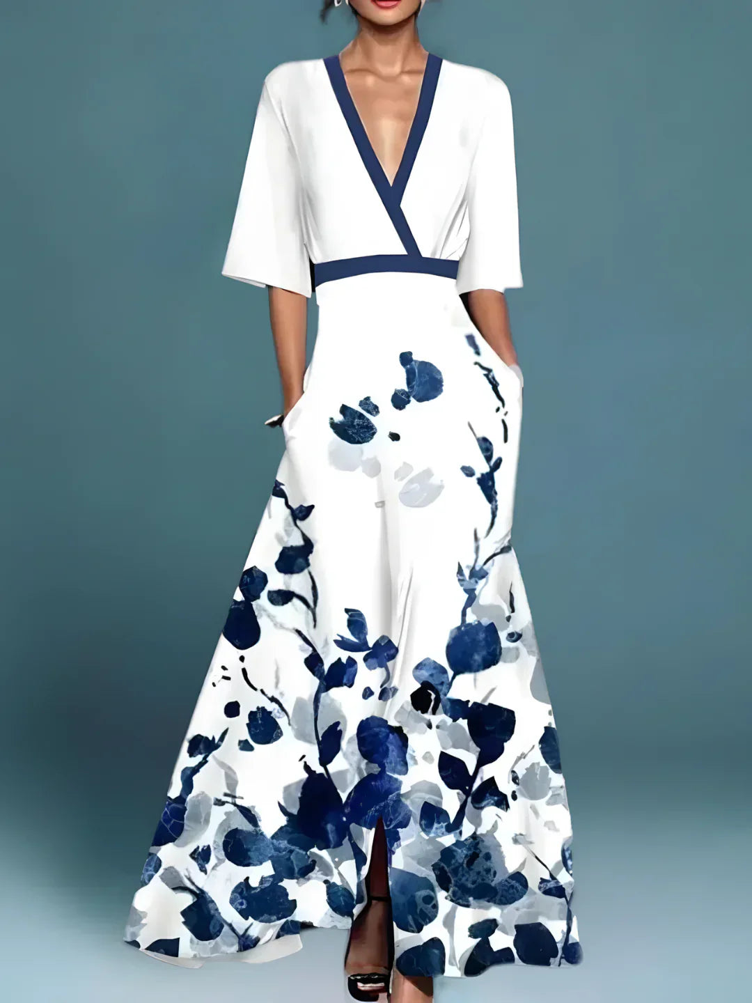 Laure | Elegant Blomstret Kjole